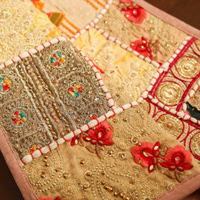 Beige - khambadiya patchwork cotton table mats (set of 6)