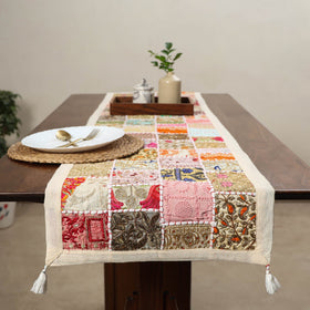 Khambadiya patchwork table runner (71 x 16 in) 03