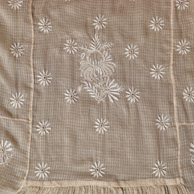 Kota doria chanderi semi stitched chikankari hand