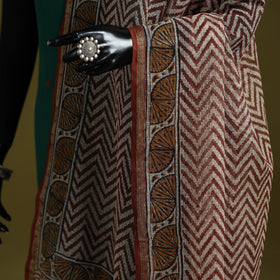 Beige - kota doria cotton hand bagru dupatta 11