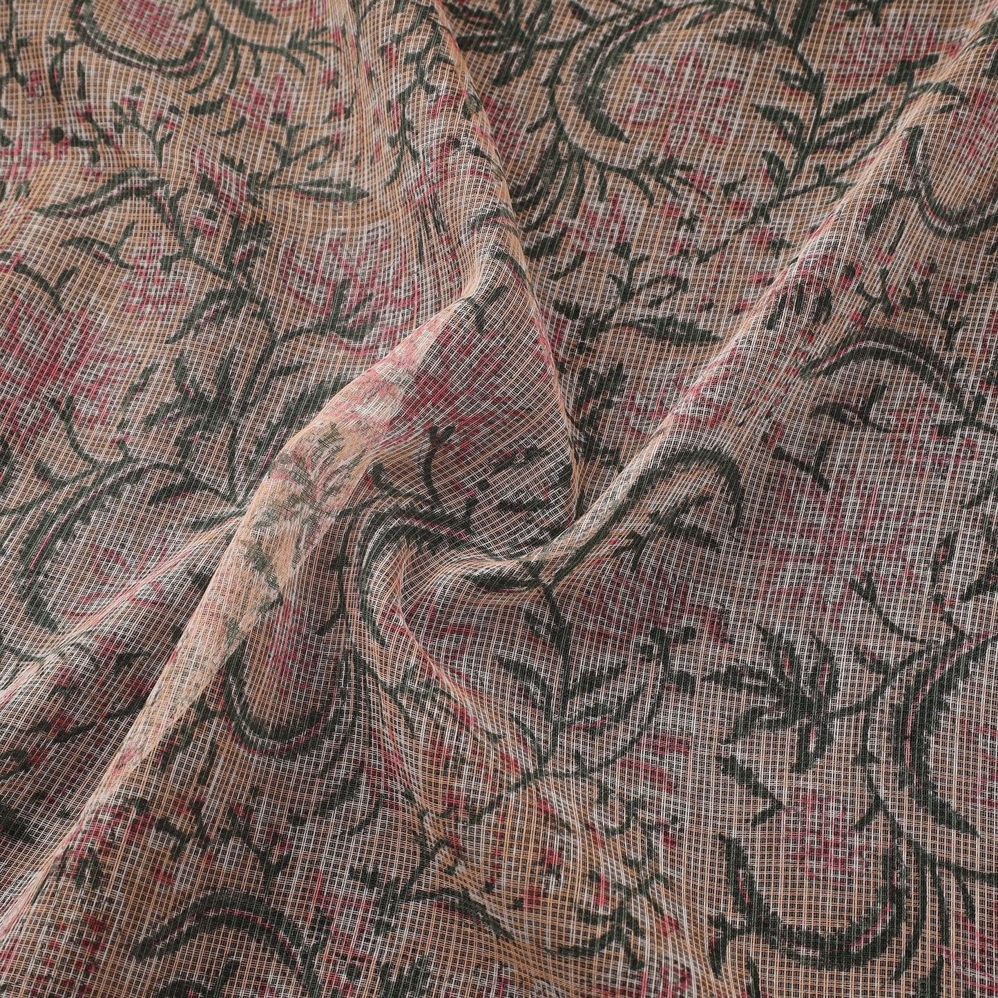 Kota doria cotton hand sanganeri fabric 04 - handcrafted