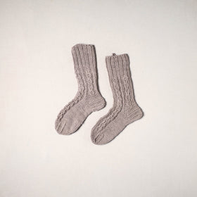 Beige - kullu karishma hand knitted angora x merino wool