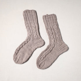 Beige - kullu karishma hand knitted angora x merino wool