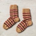  Beige Kumaun Hand Knitted Woolen Socks - Kids