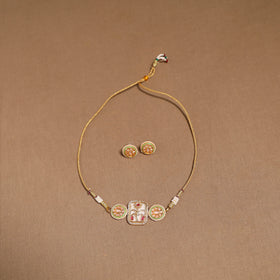Kundan work choker necklace set 34 - handcrafted