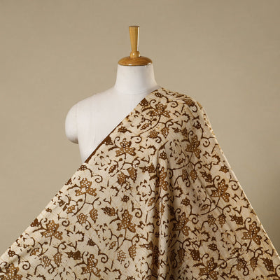 Beige - kutch batik cotton fabric 21 - handcrafted