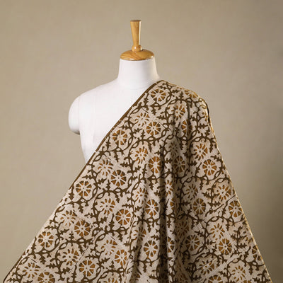 Beige - kutch batik cotton fabric 22 - handcrafted