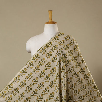 Beige - kutch batik cotton fabric 23 - handcrafted