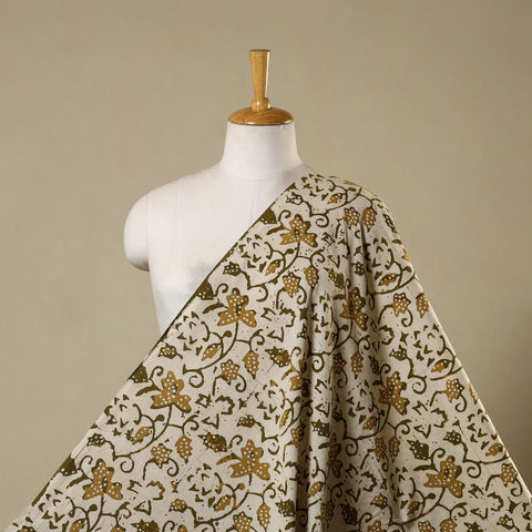 Beige - kutch batik cotton fabric 29 - handcrafted