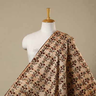 Beige - kutch batik cotton fabric 34 - handcrafted