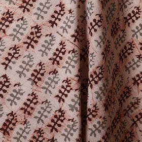 Beige - kutch batik cotton fabric 40 - handcrafted