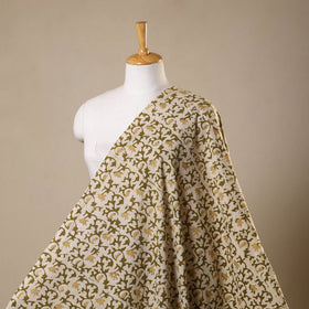 Beige - kutch batik cotton fabric 60 - handcrafted