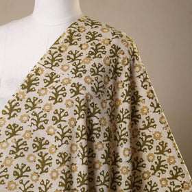 Beige - kutch batik cotton fabric 61 - handcrafted