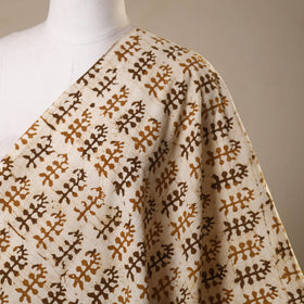 Beige - kutch batik cotton fabric 65 - handcrafted