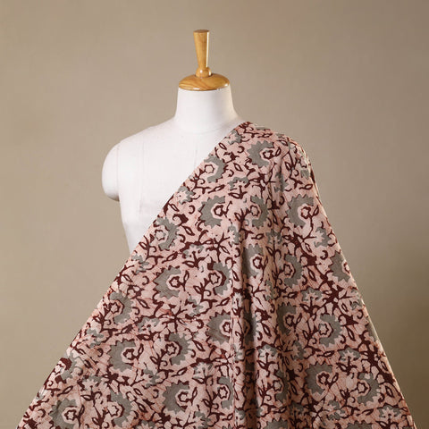 Beige - kutch batik cotton fabric 95 - handcrafted