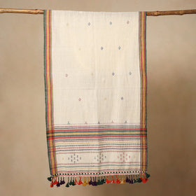 Beige Kutch Bhujodi Handloom Organic Kala Cotton Stole