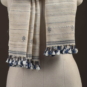 Kutch bhujodi handwoven merino wool x tussar silk stole 190