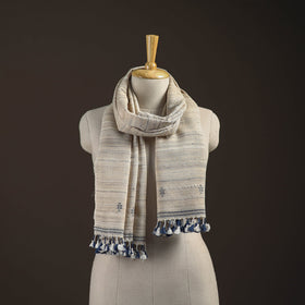 Kutch bhujodi handwoven merino wool x tussar silk stole 190