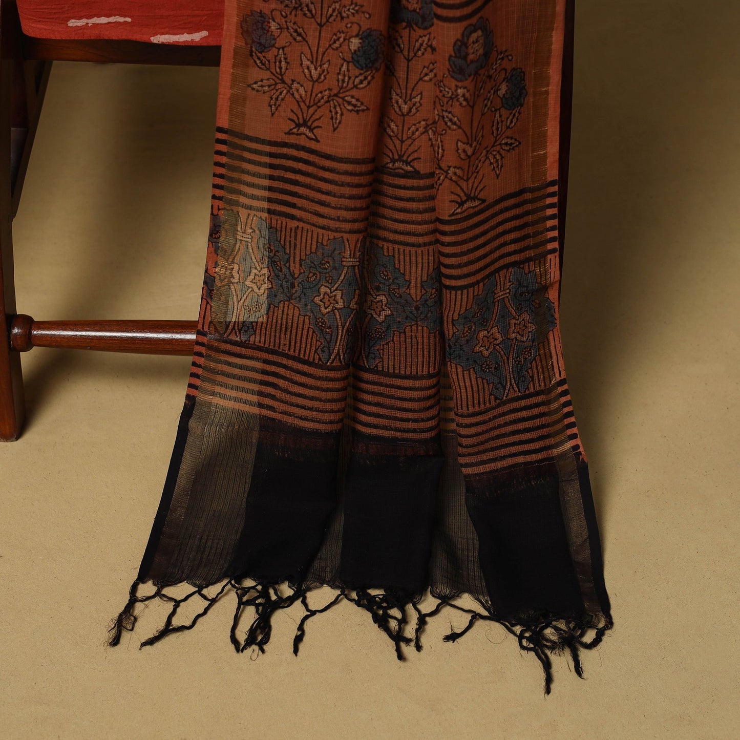Kutch hand natural dyed 3pc unstitched dress material 15