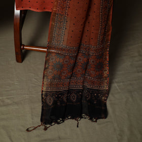 Kutch hand block ajrakh print natural dyed cotton 3pc