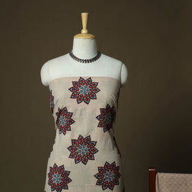 Kutch hand block ajrakh print natural dyed cotton 3pc