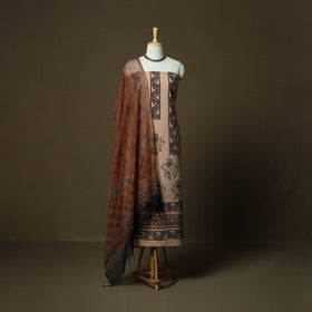Kutch hand block ajrakh print natural dyed cotton 3pc