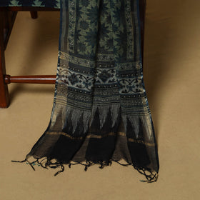 Kutch hand natural dyed kota doria cotton 3pc unstitched