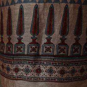 Kutch hand block ajrakh print natural dyed linen 2pc