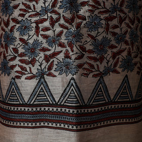 Kutch hand block ajrakh print natural dyed linen 2pc