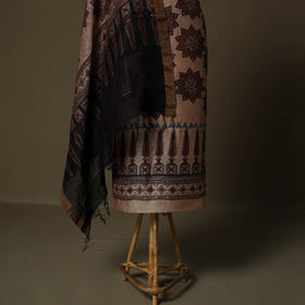 Kutch hand block ajrakh print natural dyed linen 2pc
