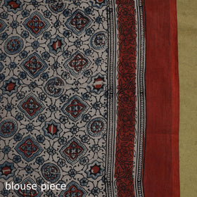 Kutch hand block print natural dyed pure mul cotton ajrakh