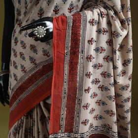 Kutch hand block print natural dyed pure mul cotton ajrakh