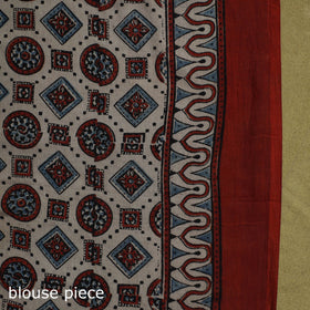 Kutch hand block print natural dyed pure mul cotton ajrakh