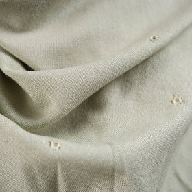 Beige - kutch bhujodi handwoven mirror work acrylic wool