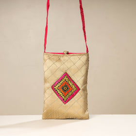  Kutch Katri Embroidery Silk Sling Bag 