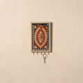 Kutch mud mirror work lippan art key holder (9 x 6 in) 31