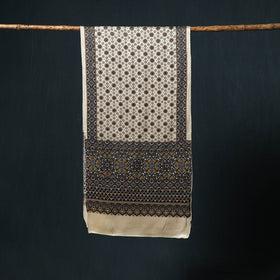Kutch printed mashru silk stole 06 - handcrafted