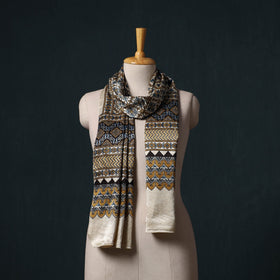 Kutch printed mashru silk stole 13 - handcrafted