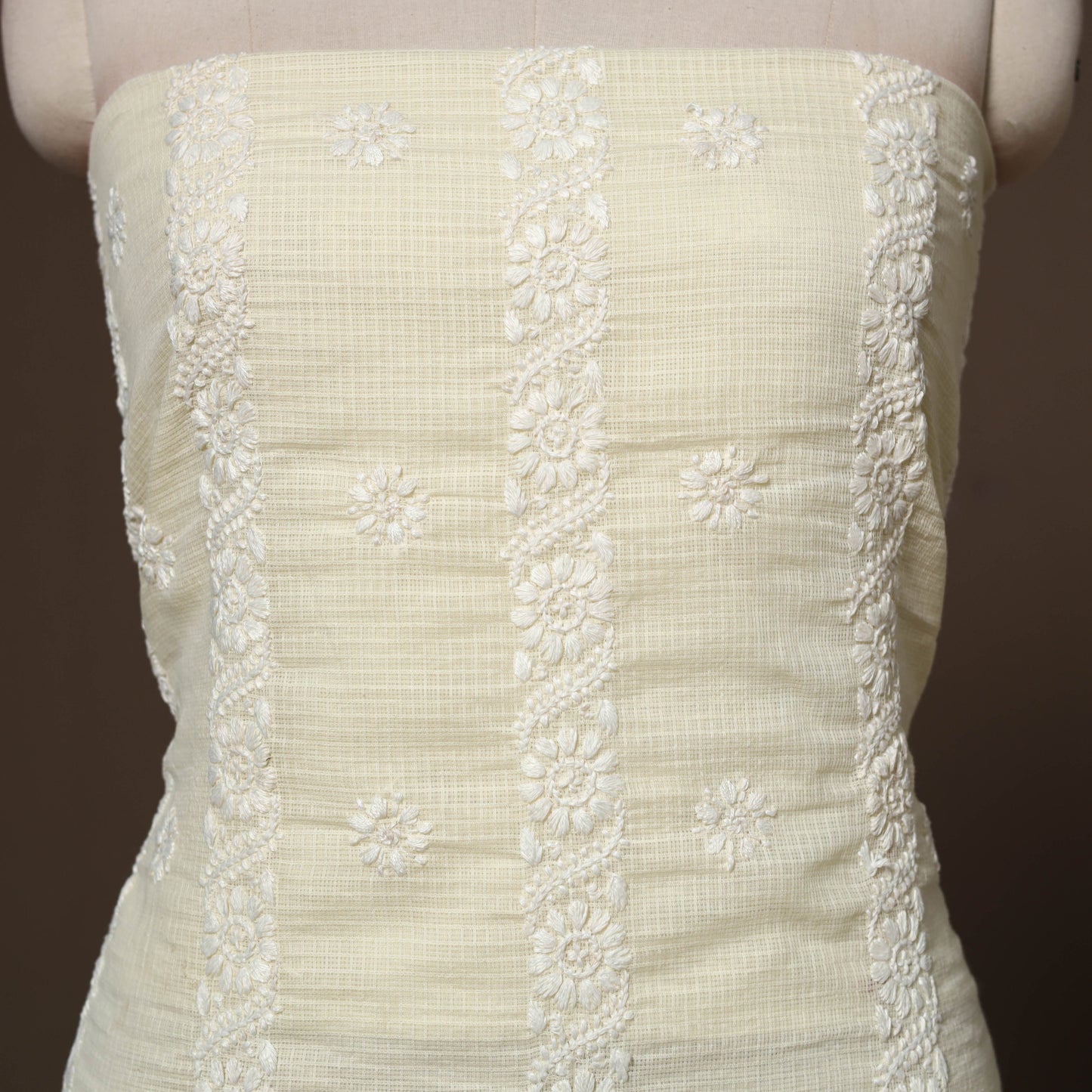 Lucknowi chikankari hand embroidered kota doria cotton 2pc