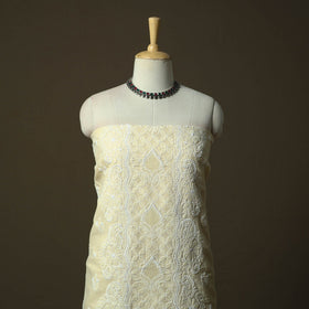 Beige - lucknowi hand embroidered cotton chikankari 3pc