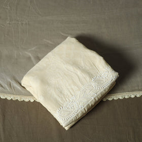 Beige - lucknowi hand embroidered cotton chikankari 3pc