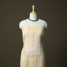 Lucknowi hand embroidered kota doria cotton chikankari 2pc