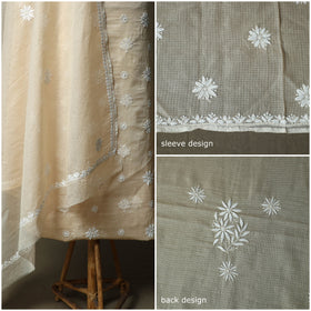 Lucknowi hand embroidered kota doria cotton chikankari 2pc