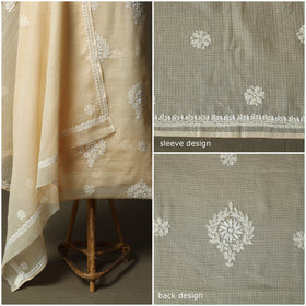 Lucknowi hand embroidered kota doria cotton chikankari 2pc