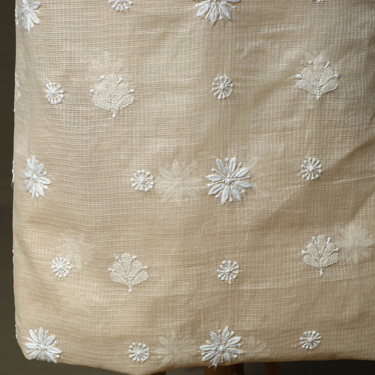 Lucknowi hand embroidered kota doria cotton chikankari 2pc
