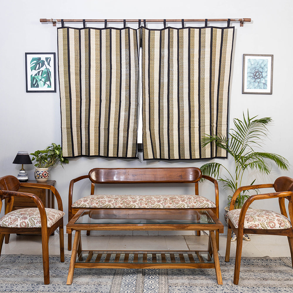  Madur Grass Window Curtain of Midnapore (5 x 4 feet) 