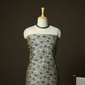 Maheshwari silk hand block bagru print 3pc unstitched dress