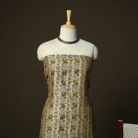 Maheshwari silk hand block bagru print 3pc unstitched dress