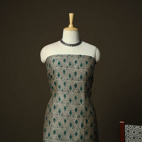 Maheshwari silk hand block bagru print 3pc unstitched dress