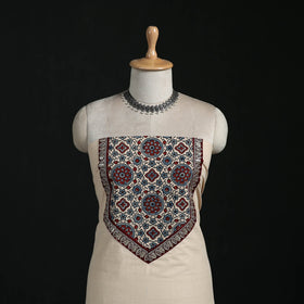 Mangalagiri handloom cotton patchwork unstitched kurta